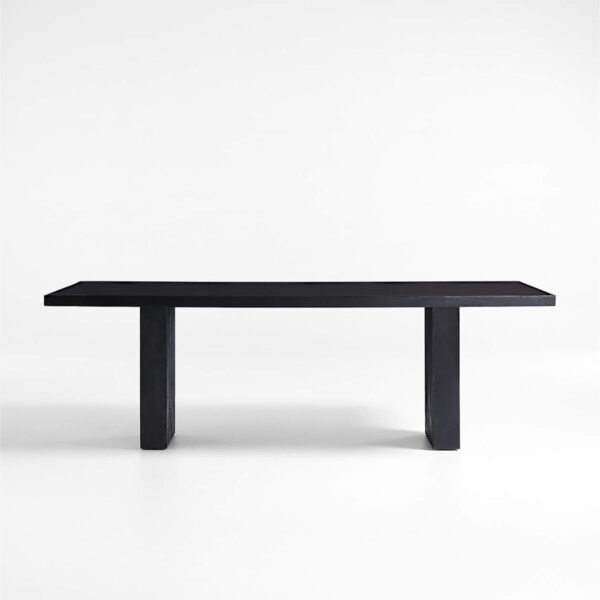 Duke Solid Wood Black 8-Seater Dining Table - Image 3