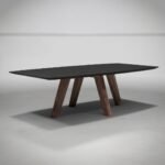 Quad Solid Wood Angled Leg Dining Table - Image 4