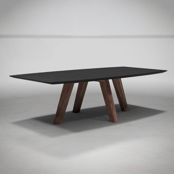 Quad Solid Wood Angled Leg Dining Table - Image 4