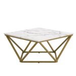 Gina Marble Metal Coffee Table - Image 3