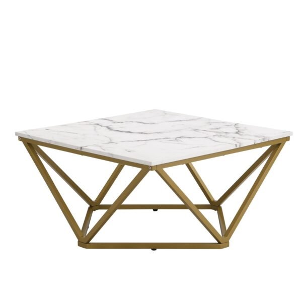 Gina Marble Metal Coffee Table - Image 3
