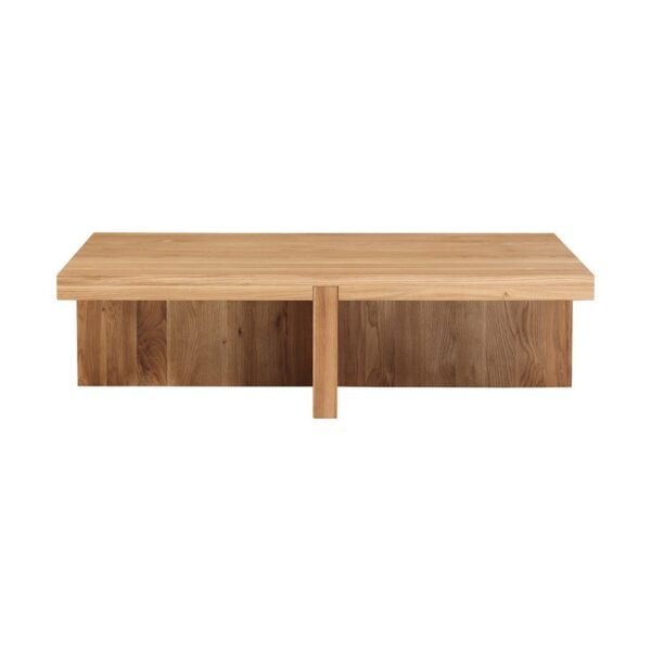 Thomas Solid Wood Contemporary Rectangular Coffee Table - Image 3