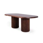Deka Solid Wood Rectangle 6-Seater Dining Table - Image 3