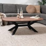 Ivon Solid Wood Metal Coffee Table - Image 2