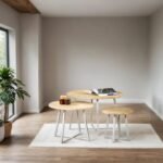 Biro Solid Wood Metal Round Coffee Table Set of 3 - Image 6
