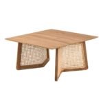 Breeze Solid Wood Rattan Accent Coffee Table - Image 5