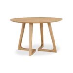 Weston Solid Wood Round Modern 4-Seater Dining Table - Image 3