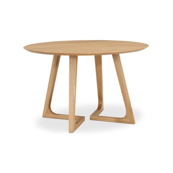 Weston Solid Wood Round Modern 4-Seater Dining Table - Image 3