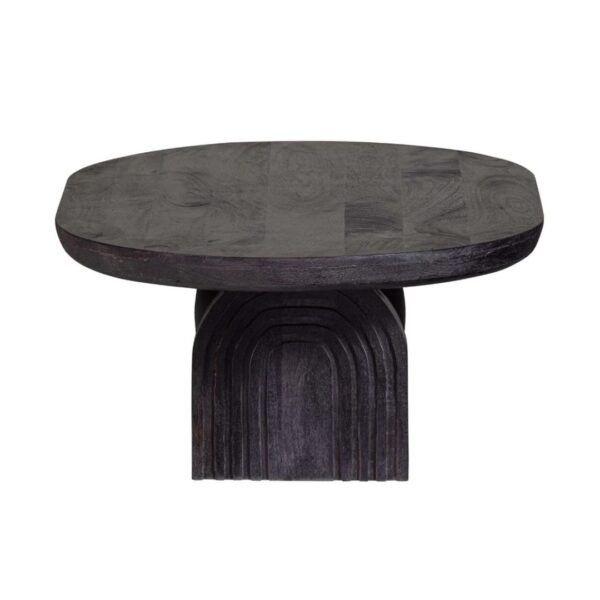 Meda Solid Wood Pedestal Coffee Table - Image 5