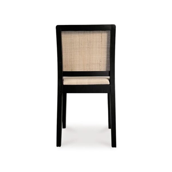 Ivory Solid Wood Rattan Dining Chair Set of 2 - Image 7