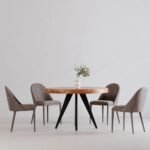 Kerq Solid Wood Round Dining Table