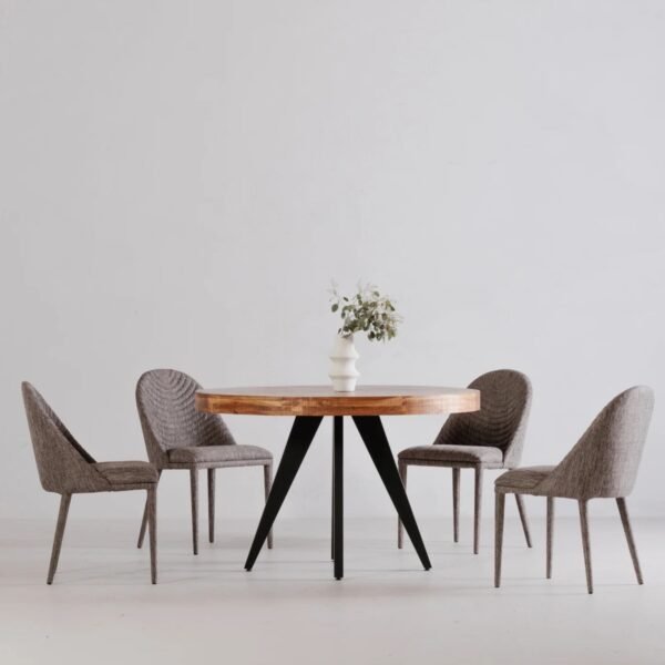 Kerq Solid Wood Round Dining Table - Image 1