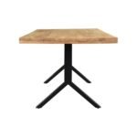 Pebble Solid Wood Dining Table with Metal Legs - Image 5