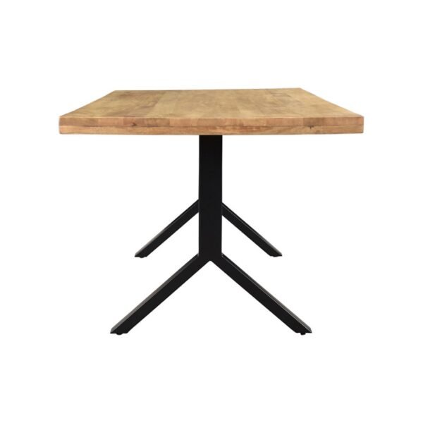 Pebble Solid Wood Dining Table with Metal Legs - Image 5