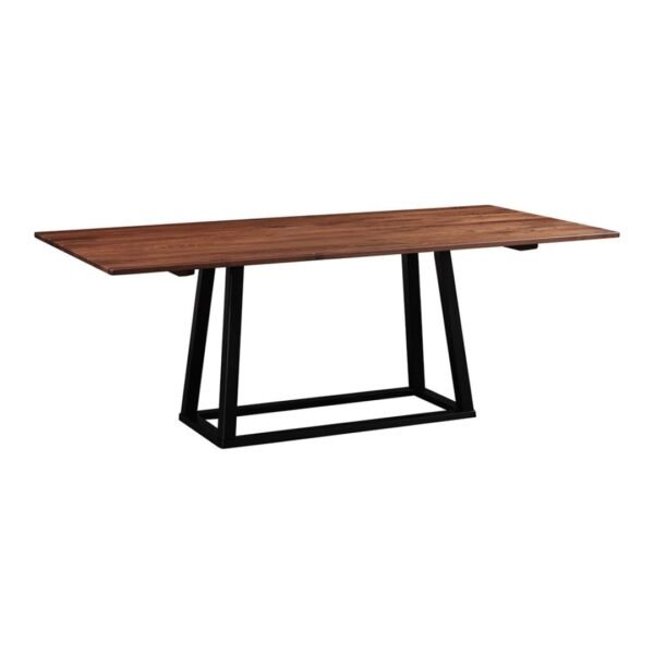 Glen Solid Wood Metal Legs Dining Table - Image 2
