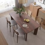 Geto Solid Wood Rectangular 6-Seater Dining Table - Image 4