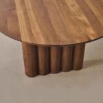 Juna Solid Wood Modern 8-Seater Oval Dining Table - Image 5