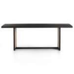 Clara Solid Wood Rattan Dining Table - Image 3