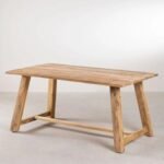 Zone Solid Wood 6-Seater Dining Table - Image 3