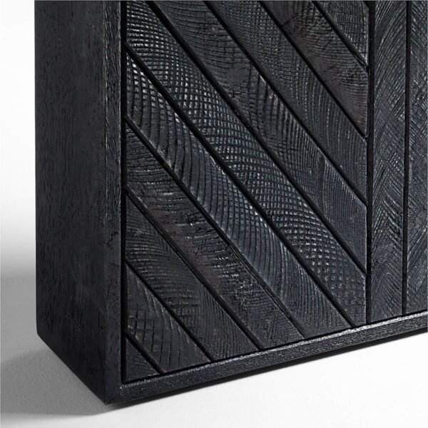 Duke Solid Wood Black 8-Seater Dining Table - Image 7