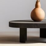 Indo Round Solid Wood Modern Coffee Table - Image 5