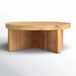 Thomas Solid Wood Contemporary Round Coffee Table - Image 5