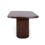 Deka Solid Wood Rectangle 6-Seater Dining Table - Image 4