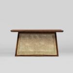 Vale Solid Wood Rattan Coffee Table - Image 2