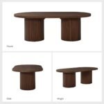 Oken Solid Wood Oval Modern Coffee Table - Image 6