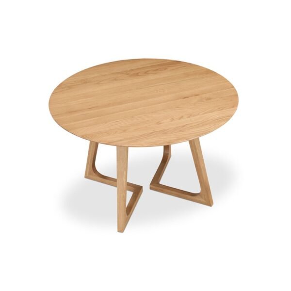 Weston Solid Wood Round Modern 4-Seater Dining Table - Image 4
