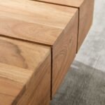 Adol Solid Wood Metal Coffee Table - Image 4