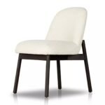 Harry Solid Wood Armless Upholstered Dining Chair - Image 4