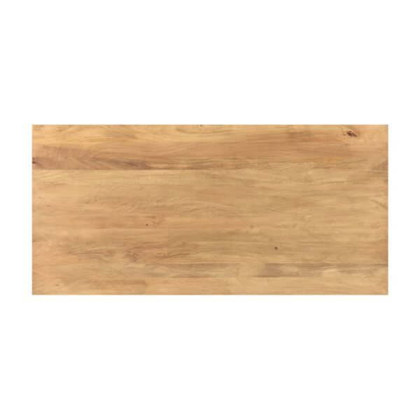 Pebble Solid Wood Dining Table with Metal Legs - Image 6