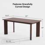 Geto Solid Wood Rectangular 6-Seater Dining Table - Image 5