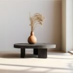 Indo Round Solid Wood Modern Coffee Table - Image 4