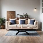 Ivon Solid Wood Metal Coffee Table