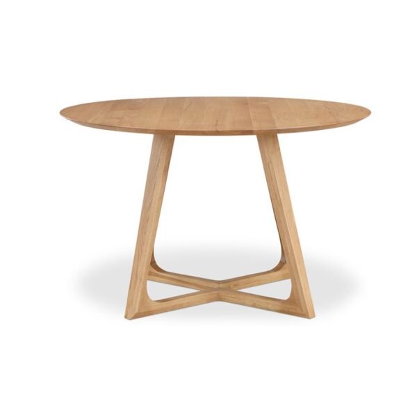 Weston Solid Wood Round Modern 4-Seater Dining Table - Image 5