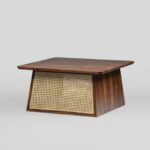 Vale Solid Wood Rattan Coffee Table - Image 3