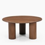 Cozy Ribbed Solid Wood Coffee Table - Image 3