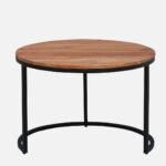 Kudo Solid Wood Nesting Coffee Table Set of 3 - Image 3