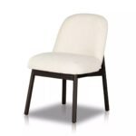 Harry Solid Wood Armless Upholstered Dining Chair - Image 8