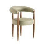 Sutton Solid Wood Curved Dining Chair - Image 5