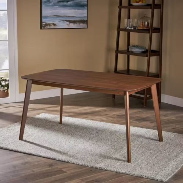 Goko Solid Wood Rectangular 6-Seater Dining Table - Image 2