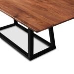Glen Solid Wood Metal Legs Dining Table - Image 4