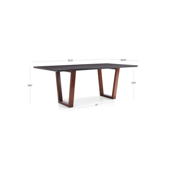 Gimo Solid Wood and Marble Top 8-10 Seater Dining Table - Image 6