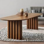 Juna Solid Wood Modern 8-Seater Oval Dining Table