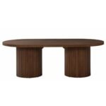 Oken Solid Wood Oval Modern Coffee Table - Image 3