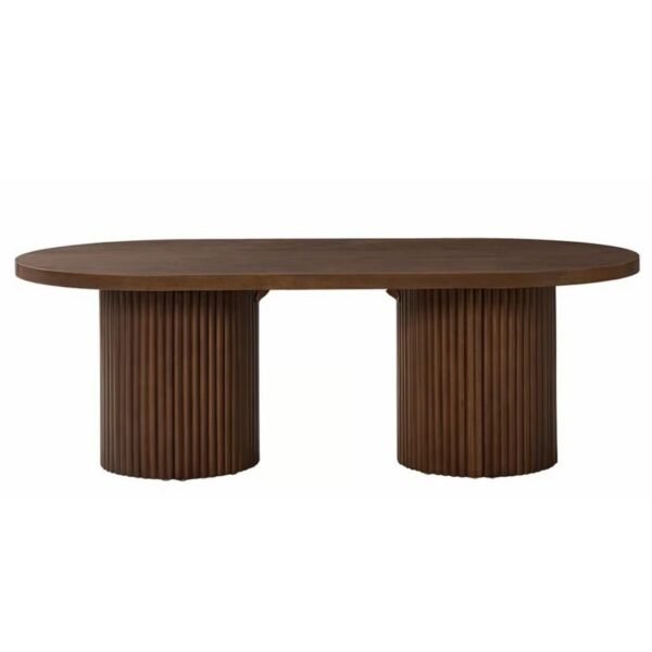 Oken Solid Wood Oval Modern Coffee Table - Image 3