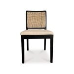 Ivory Solid Wood Rattan Dining Chair Set of 2 - Image 5
