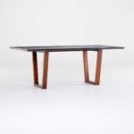 Gimo Solid Wood and Marble Top 8-10 Seater Dining Table - Image 2